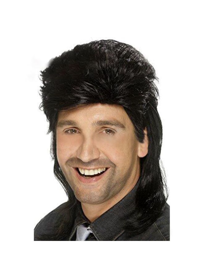 Voberry Rocker Deutscher Karne Party  Wig Black 15x5x15cm - Image 2