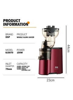 DSP Powerful Whole Fruit Centrifugal Power Fruit and Vegetable Juicer with Jug Juicer machine  - Image 5