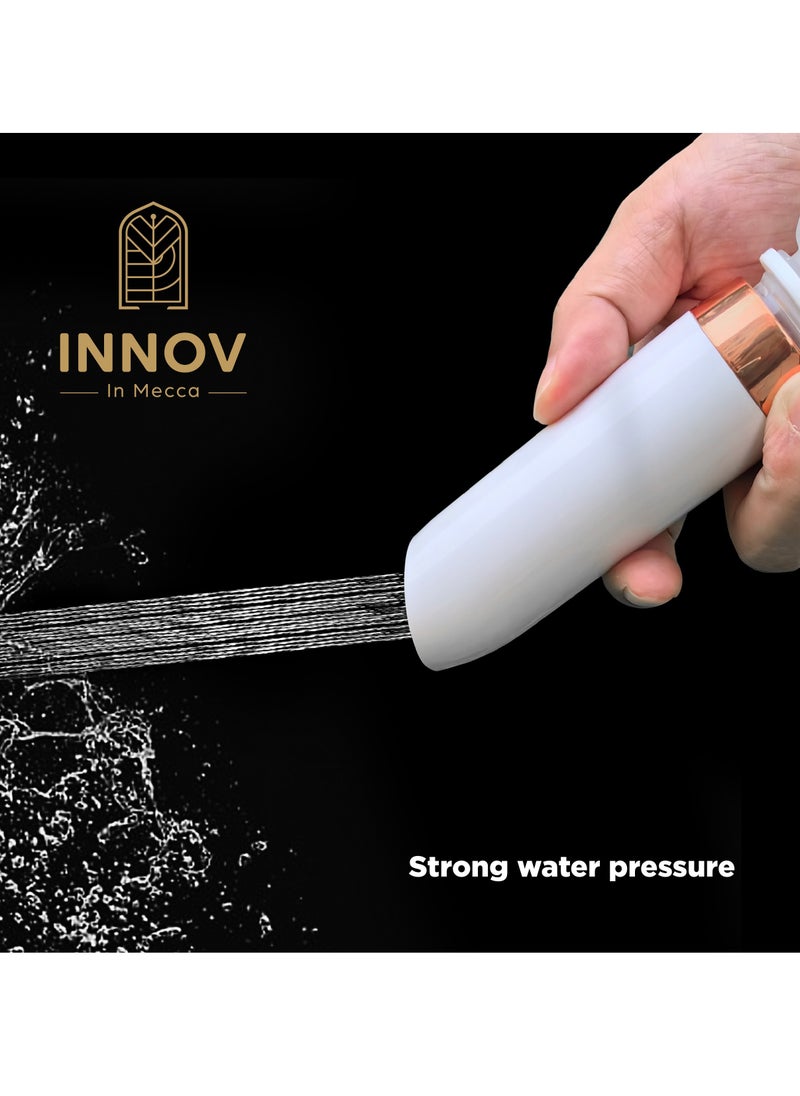 INNOV In Mecca Electric Ultra-Portable Shattaf (Bidet) - Toilet Handheld travel shattaf Shower - USB (Type-C) Rechargeable -  Best Personal Hygiene in Camping, Desert Trips, Airplanes, Trains  [One year warranty]  - Image 1