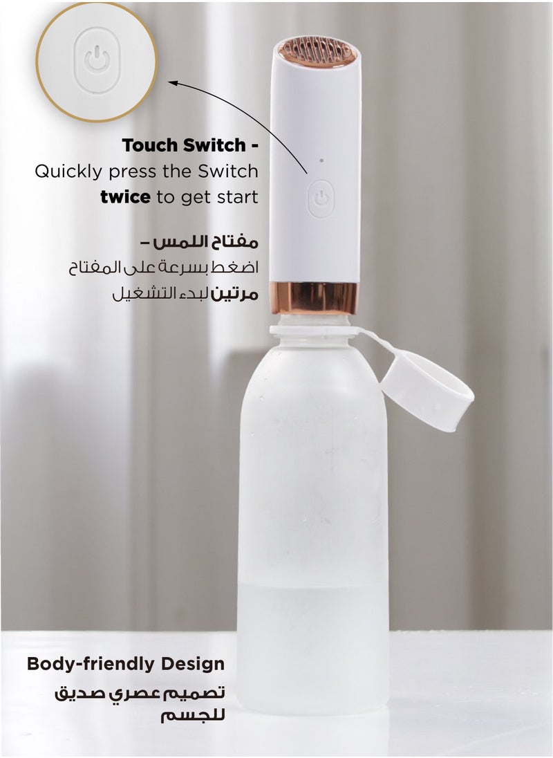 INNOV In Mecca Electric Ultra-Portable Shattaf (Bidet) - Toilet Handheld travel shattaf Shower - USB (Type-C) Rechargeable -  Best Personal Hygiene in Camping, Desert Trips, Airplanes, Trains  [One year warranty]  - Image 4
