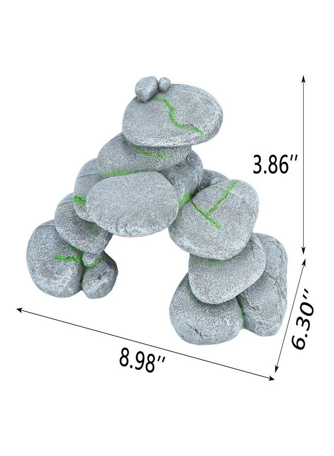 IBWell Resin Reptile Hides Pebble Shrimp Hides for Aquarium Tank Terrarium Reptile Rock Hide Fish Tank Caves and Hides Reptile Hideouts for Lizard Snake Gecko - Image 2