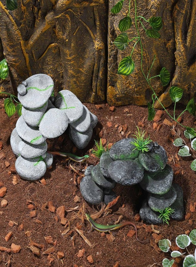 IBWell Resin Reptile Hides Pebble Shrimp Hides for Aquarium Tank Terrarium Reptile Rock Hide Fish Tank Caves and Hides Reptile Hideouts for Lizard Snake Gecko - Image 5