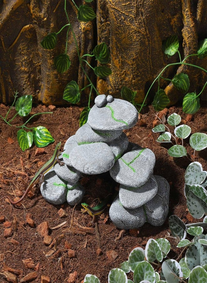 IBWell Resin Reptile Hides Pebble Shrimp Hides for Aquarium Tank Terrarium Reptile Rock Hide Fish Tank Caves and Hides Reptile Hideouts for Lizard Snake Gecko - Image 3