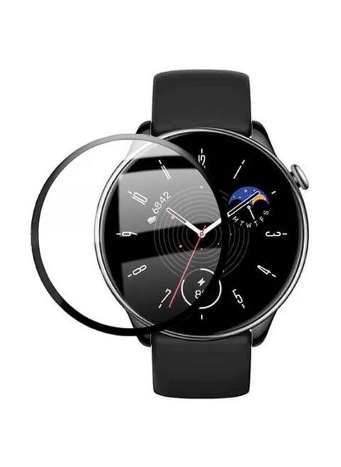 MOZ Screen Protector Compatible with Garmin Fino 2 Watch, 3D Soft Protective Film with Curved Edges [Anti-Scratch] [Bubble Free] [Extremely Shatter-Resistant] [Highly Sensitive] (Not Glass), Black