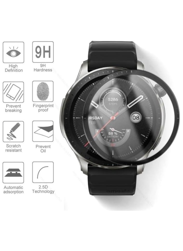 Generic - MOZ Screen Protector Compatible with Garmin Fino 2 Watch, 3D Soft Protective Film with Curved Edges [Anti-Scratch] [Bubble Free] [Extremely Shatter-Resistant] [Highly Sensitive] (Not Glass), Black - Image 1