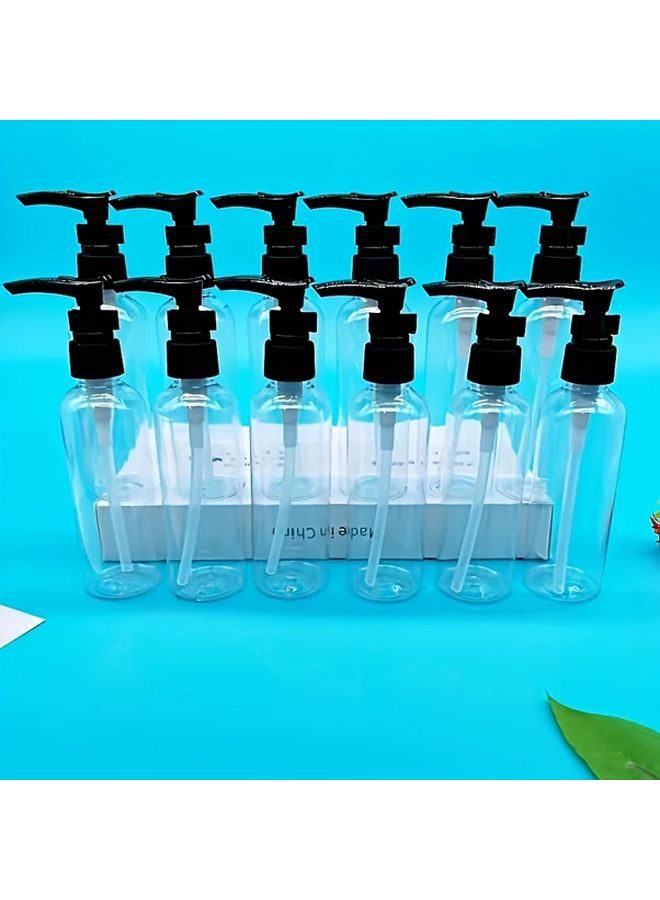 12 Pcs White 30ml Portable Lotion Squeeze Bottles For Bathroom Cosmetics Storage Dispensing - Image 2