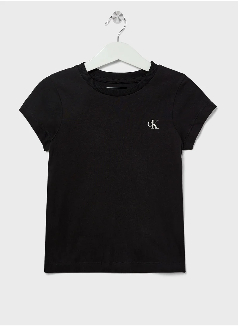 كالفن كلاين جينز Kids 2 Pack Stripe Slim T-Shirt
