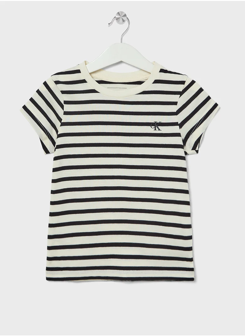 كالفن كلاين جينز Kids 2 Pack Stripe Slim T-Shirt