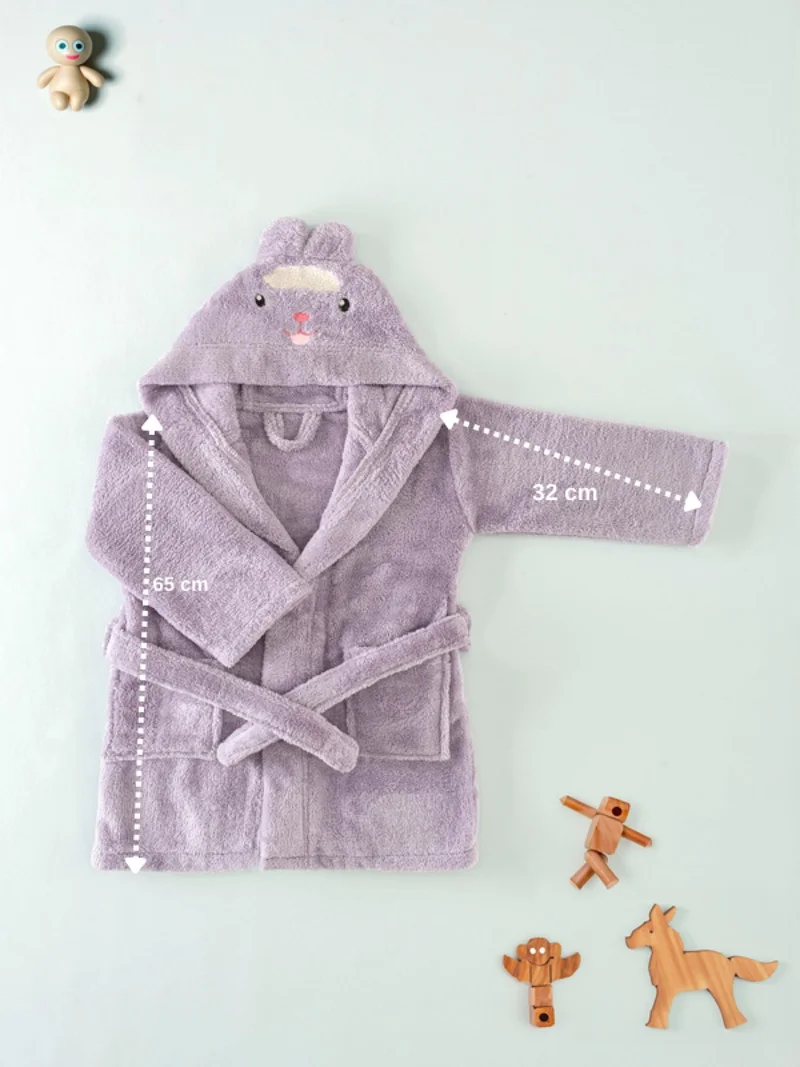 ميسلينا Wellsoft Young Children's Dressing Gown Plush Bathrobe Lilac