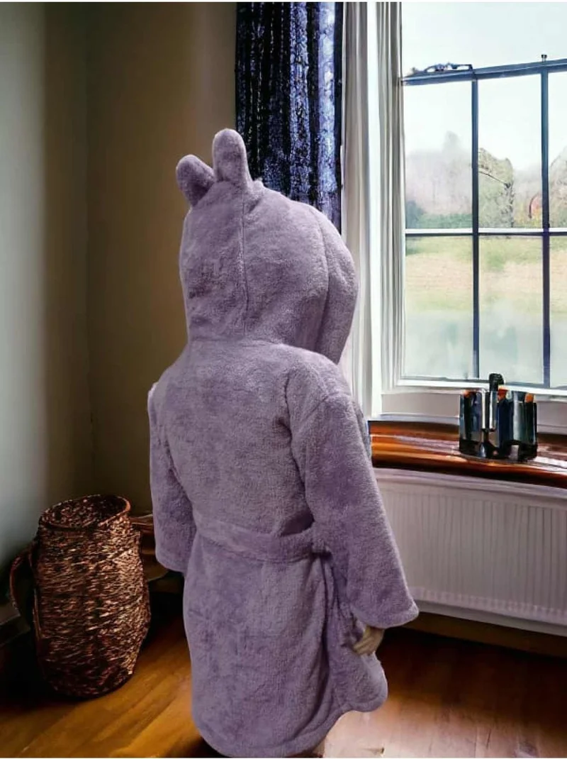 ميسلينا Wellsoft Young Children's Dressing Gown Plush Bathrobe Lilac