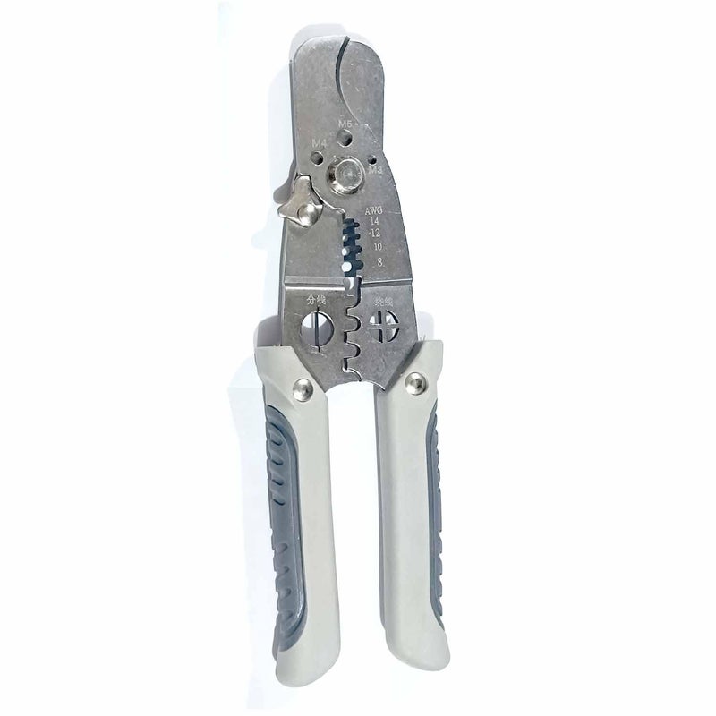 UPTODATETOOLS 75 inch Multifunctional Cable Wire Stripping Cutter Tool 814 AWG Metric Electrical Tool Wire Cutter Multifunction Cable Cutter for Cutting Stripping and Crimping - Image 5