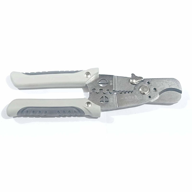 UPTODATETOOLS 75 inch Multifunctional Cable Wire Stripping Cutter Tool 814 AWG Metric Electrical Tool Wire Cutter Multifunction Cable Cutter for Cutting Stripping and Crimping - Image 4