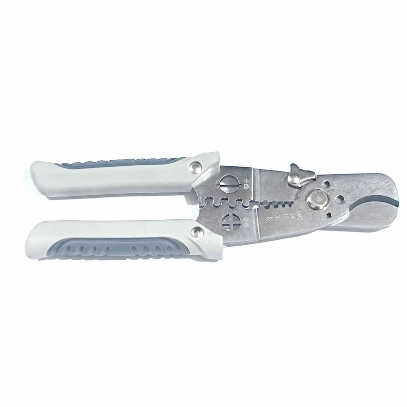 UPTODATETOOLS 75 inch Multifunctional Cable Wire Stripping Cutter Tool 814 AWG Metric Electrical Tool Wire Cutter Multifunction Cable Cutter for Cutting Stripping and Crimping - Image 2