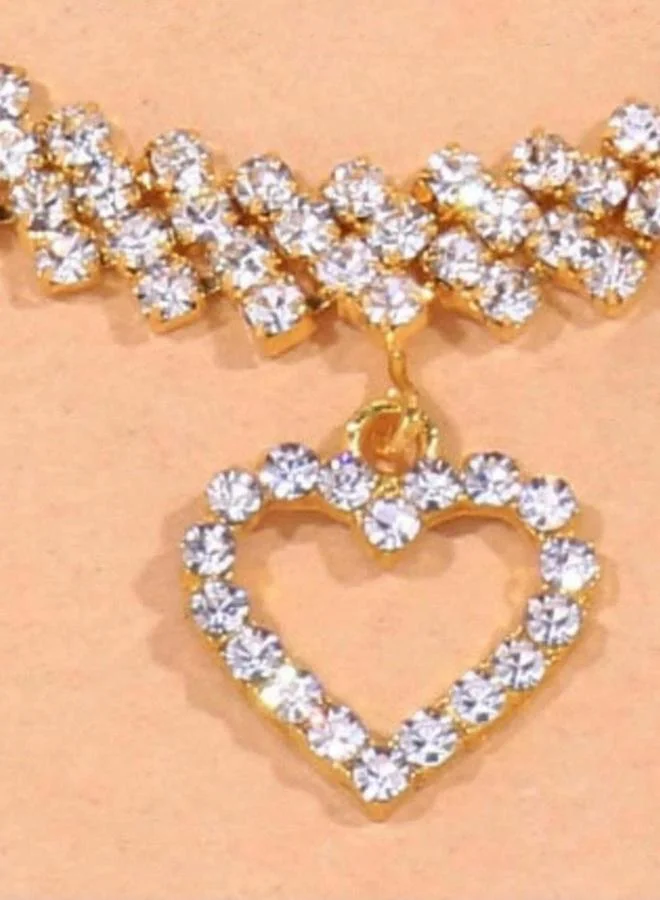 تايك تو خلخال بدلاية قلب بأحجار الراين