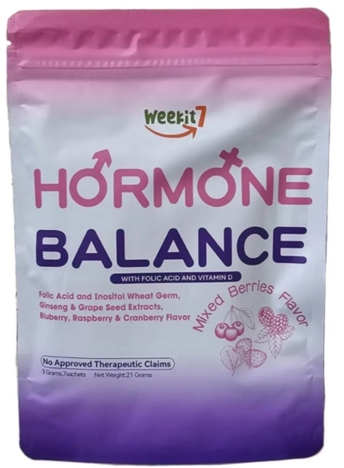 Weekit7 Hormone Balance with Folic Acid and Vitamin D 3g×7 Sachets