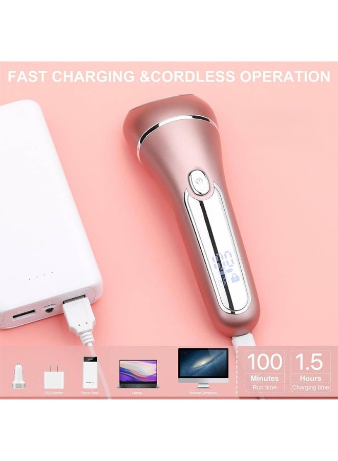 general Electric Shaver for Women for Legs Bikini Trimmer Electric Razors for Women Underarm Public Hairs Rechargeable Womens Shaver Wet Dry Use Painless Cordless with Detachable Head - Image 5