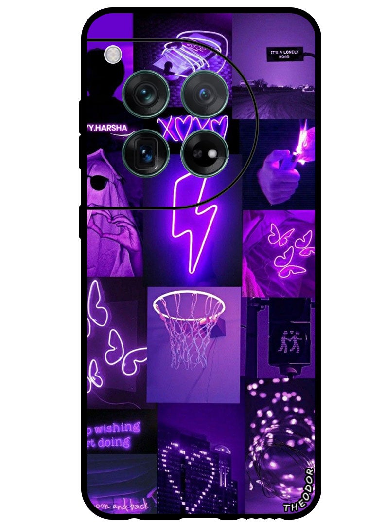 Theodor Protective Case Anti Scratch Shock Proof Bumper Cover For OnePlus 12 Purple aesthetic - Image 1