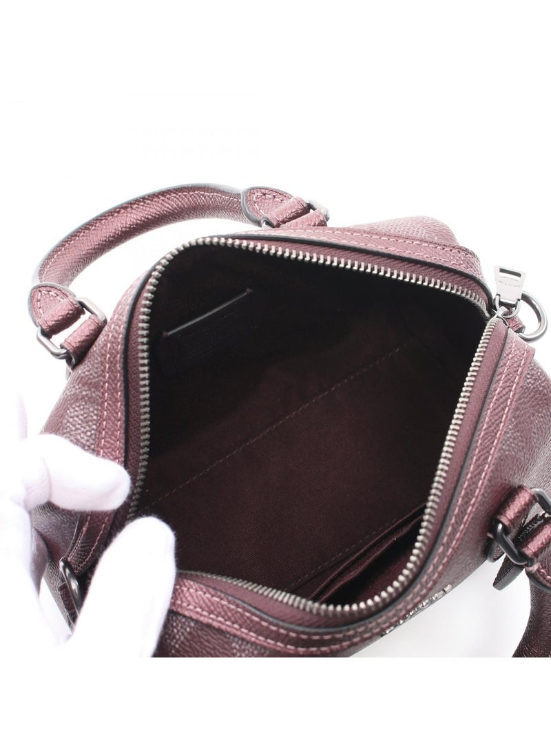 كوتش اوت ليت حقيبة كوتش ميني روان ساتشل من قماش سيجنيتشر، حقيبة توت نسائية، حقيبة كتف نسائية، حقيبة يد نسائية، حقيبة سفر نسائية، بنفسجي - ١٩ سم - Image 3