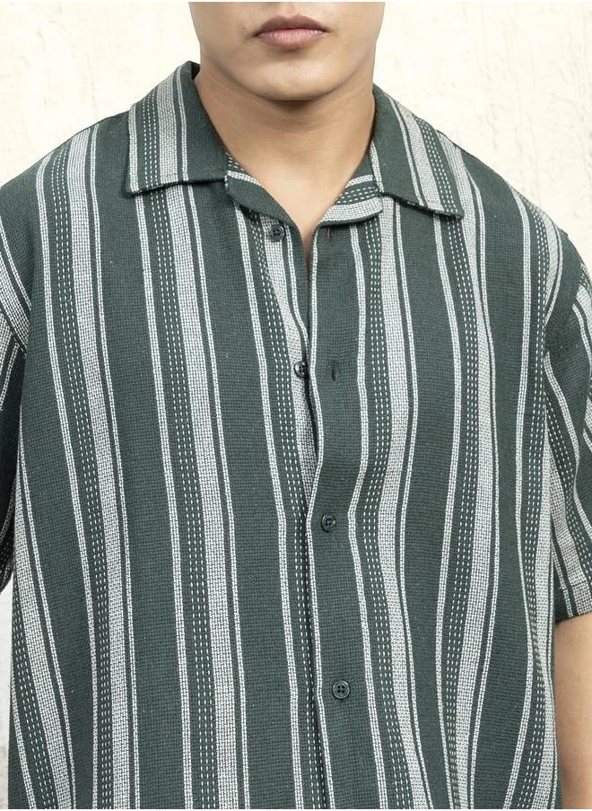 هوبرهولمي Green Shirt for Men, Contemporary Look