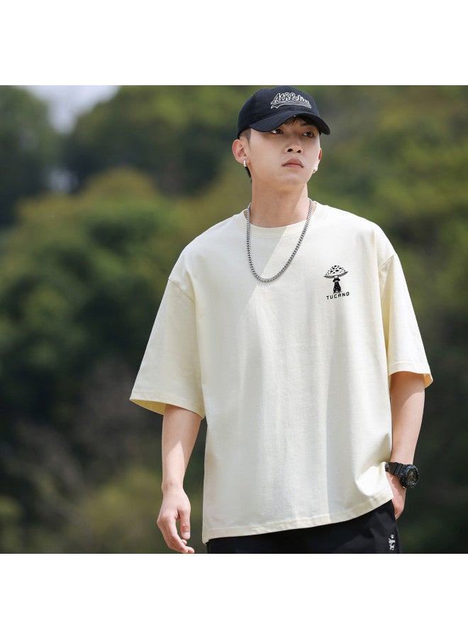 Tucano men's T-shirt Summer Trendy Printed Versatile Top Round Neck Short Sleeve Tee - Image 4