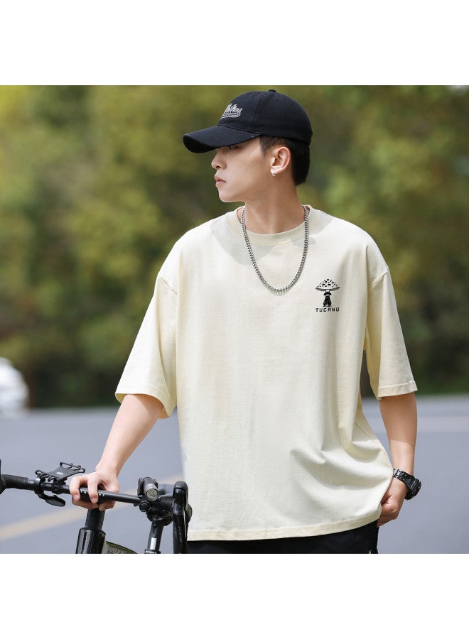 Tucano men's T-shirt Summer Trendy Printed Versatile Top Round Neck Short Sleeve Tee - Image 3