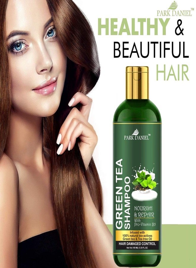 Park Daniel Premium Green Tea Shampoo -For Damage Hair Control(100 ml), Black - Image 5