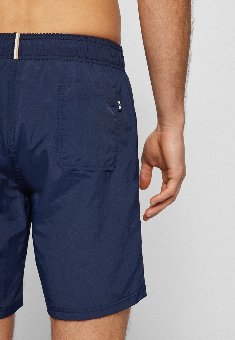 BOSS Fully lined swim shorts with 3D logo embroidery
