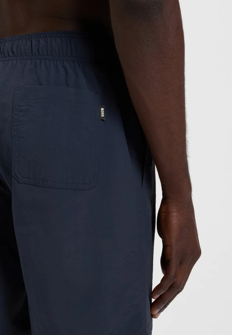 BOSS Dark Blue Swim shorts with 3D logo embroidery for Men | Best Price UAE