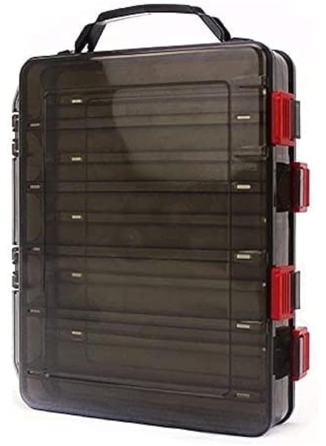 The White Shop - White Shop Fishing Lure Tackle Box, Fishing Tackle Storage Trays, Double Sided 10 Compartments Waterproof,For Vest Casting Fly Fishing - Image 1