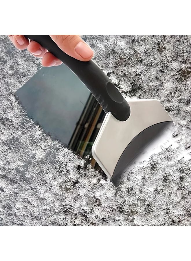 Heavy Duty Black Car Snow Shovel Ice Scraper for Windshield Roof Efficient Snow Removal - Image 5