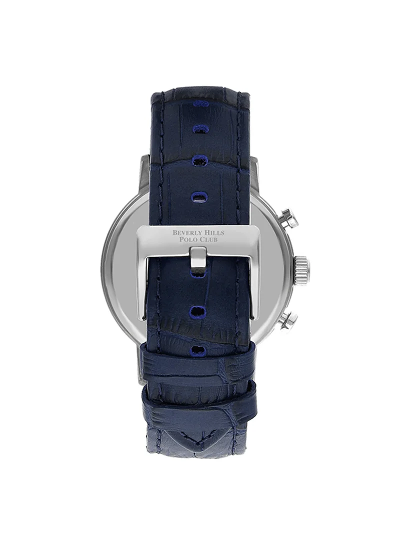 BEVERLY HILLS POLO CLUB Men's Chronograph Round Shape Leather Wrist Watch BP3303X.399 - 43.5 Mm