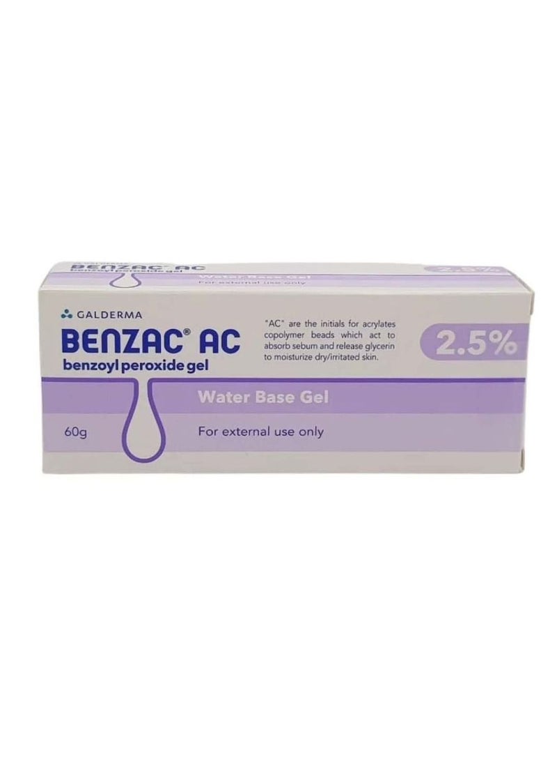 Benzac - Benzac AC 2.5% Benzoyl Peroxide for acne Gel 60g - Image 1
