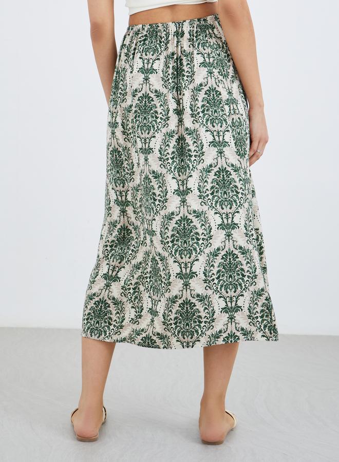 Take Two All-Over Printed Viscose Midi Skirt - Image 4