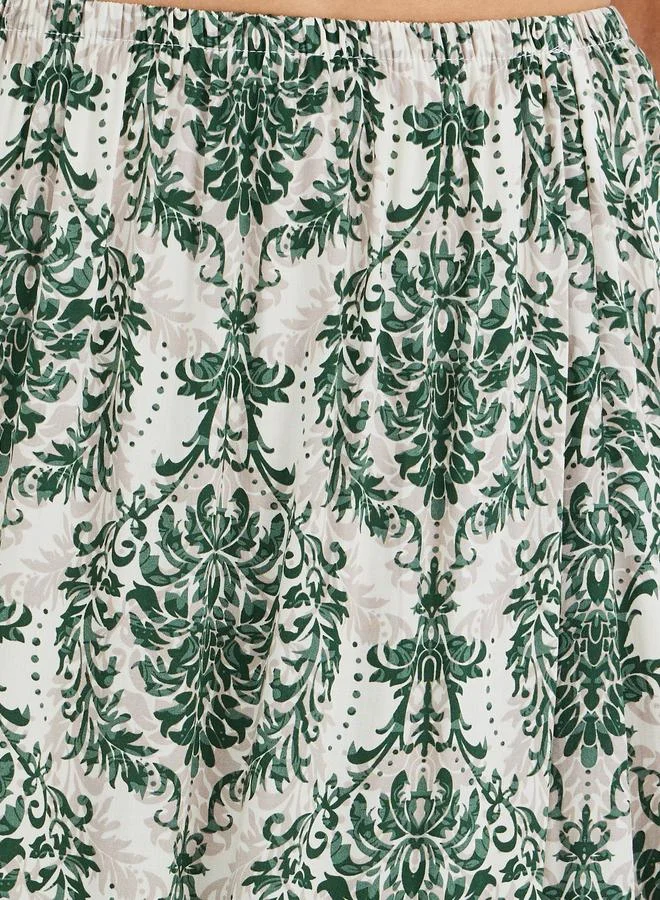 Take Two Take Two All-Over Printed Viscose Midi Skirt