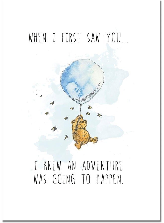 BigWig Prints Winnie the Pooh Classic Art - Set of 4 Wall Art Decor Photos Nursery Bedroom Playroom (5 inches x 7 inches) - Image 3