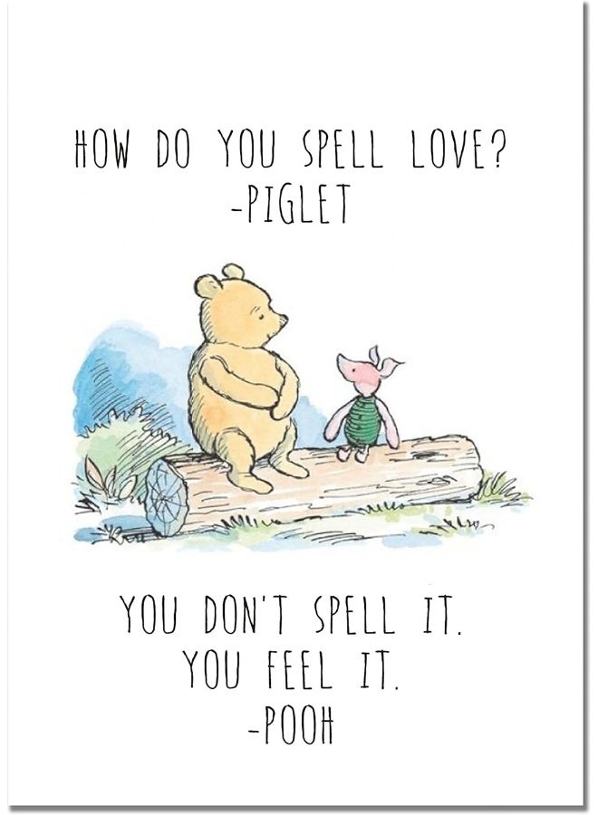 BigWig Prints Winnie the Pooh Classic Art - Set of 4 Wall Art Decor Photos Nursery Bedroom Playroom (5 inches x 7 inches) - Image 4