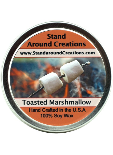 Premium 100 All Natural Soy Wax Aromatherapy Candle  8oz Tin  Scent Toasted Marshmallow A Fragrance so True to its Name Imagine a Marshmallow on a Stick just Slightly Toasted by The fire