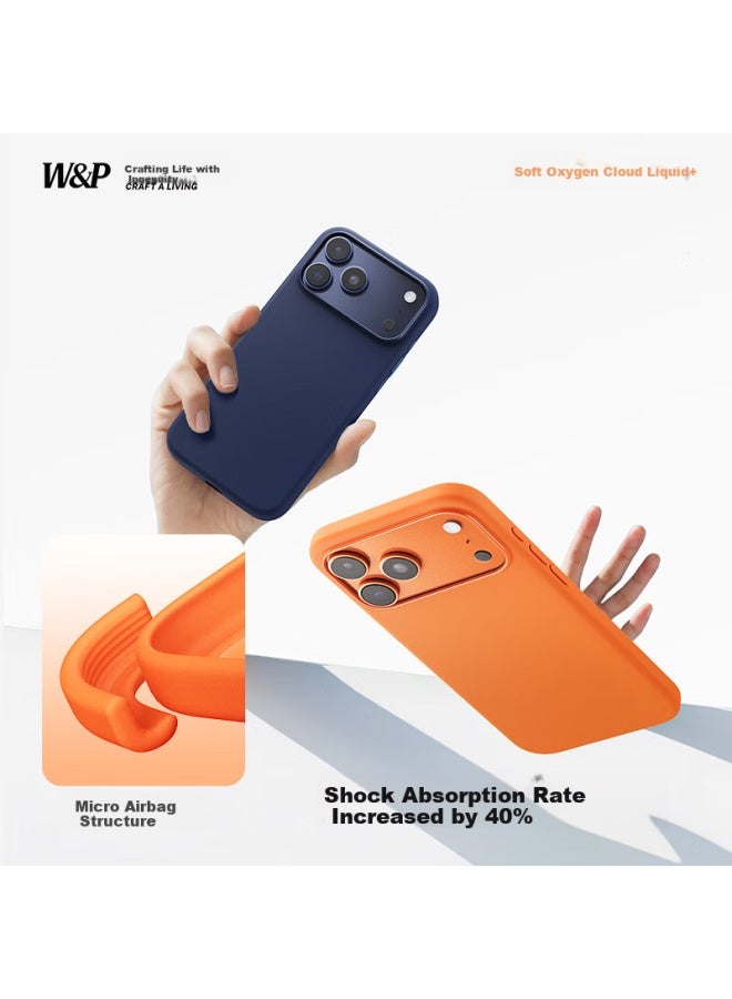 WP W&p , Suitable For Iphone 17 Pro Phone Case, Magnetic Apple 17 Pro Protective Cover, Skin-friendly Feel, Full Protection, Shockproof Soft Case, Blue Wp - Image 4