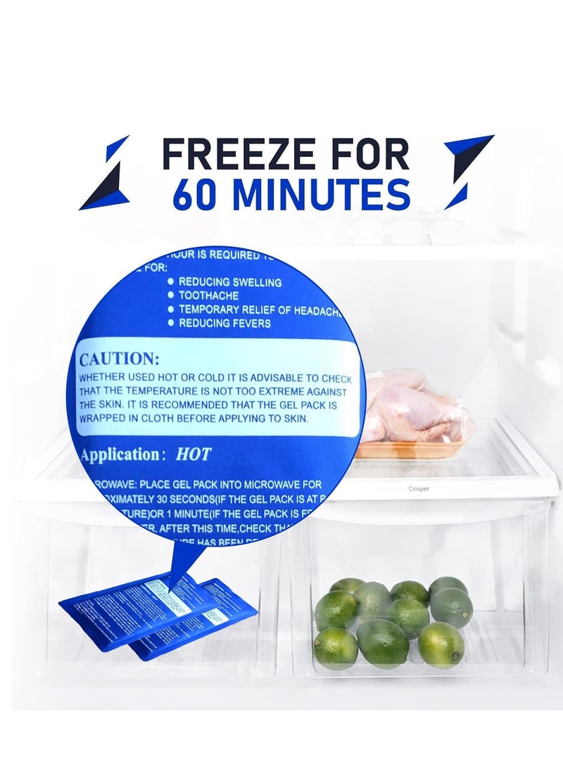 DMG TECH DMG TECH Gel Ice Packs 2 Pieces Reusable Gel Ice Packs, Hot and Cold Packs to Compress Injuries and Relieve Pain, Soft and Flexible, Suitable for Body, Knees, Shoulders, Back, Ankles, Arms, Elbows  - Image 4