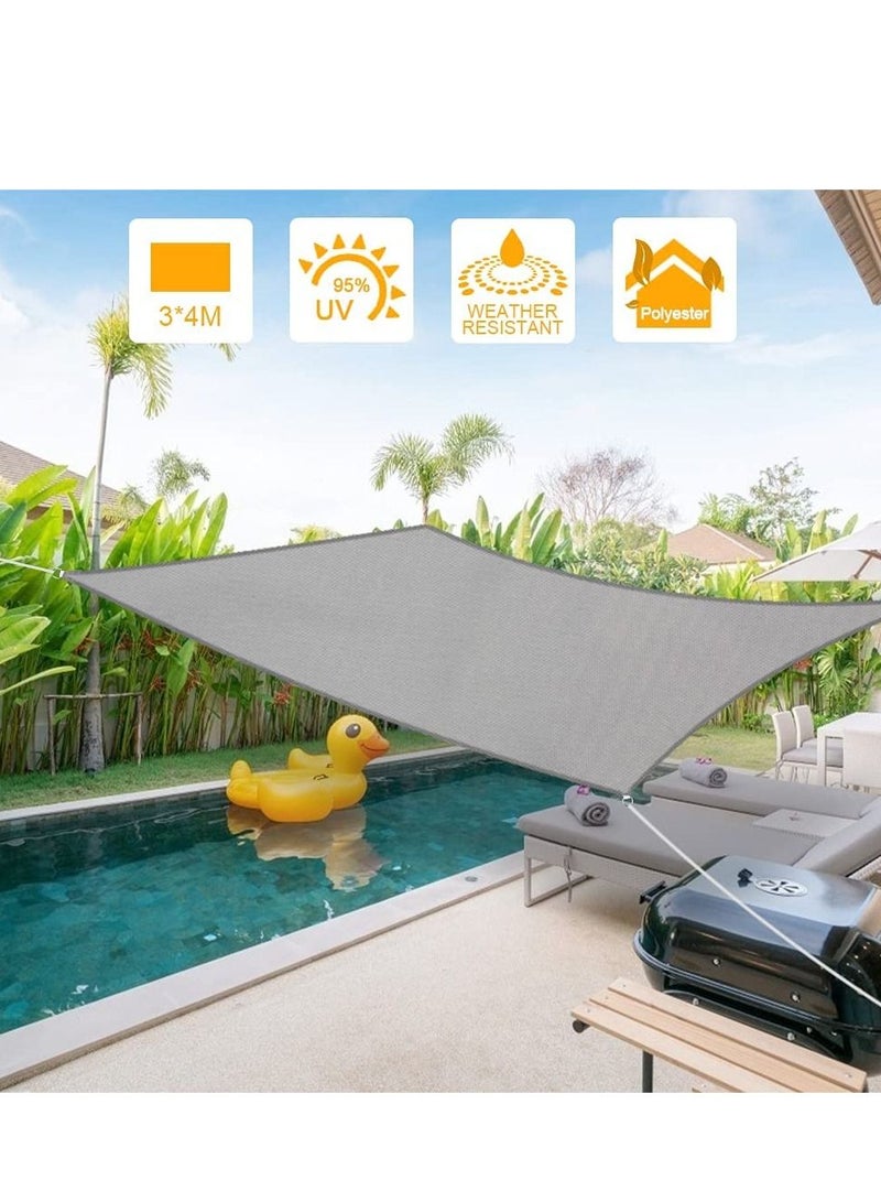 Sharpdo Outdoor Sun Protection,Sunshade Sail Weatherproof,UV Protection,3*4M - Image 4