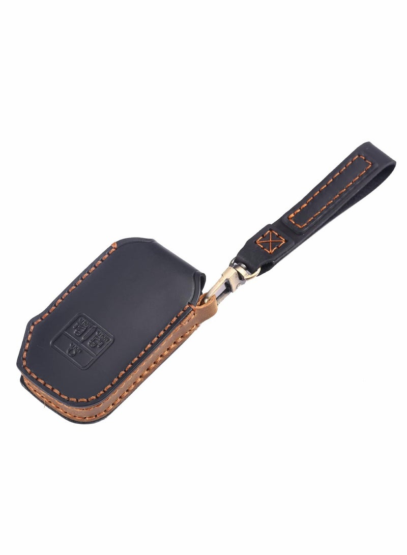 Y&D Key Protector Cover for KIA EX SX Fiesta, Full Protection Leather Case Fob (Black) - Image 1