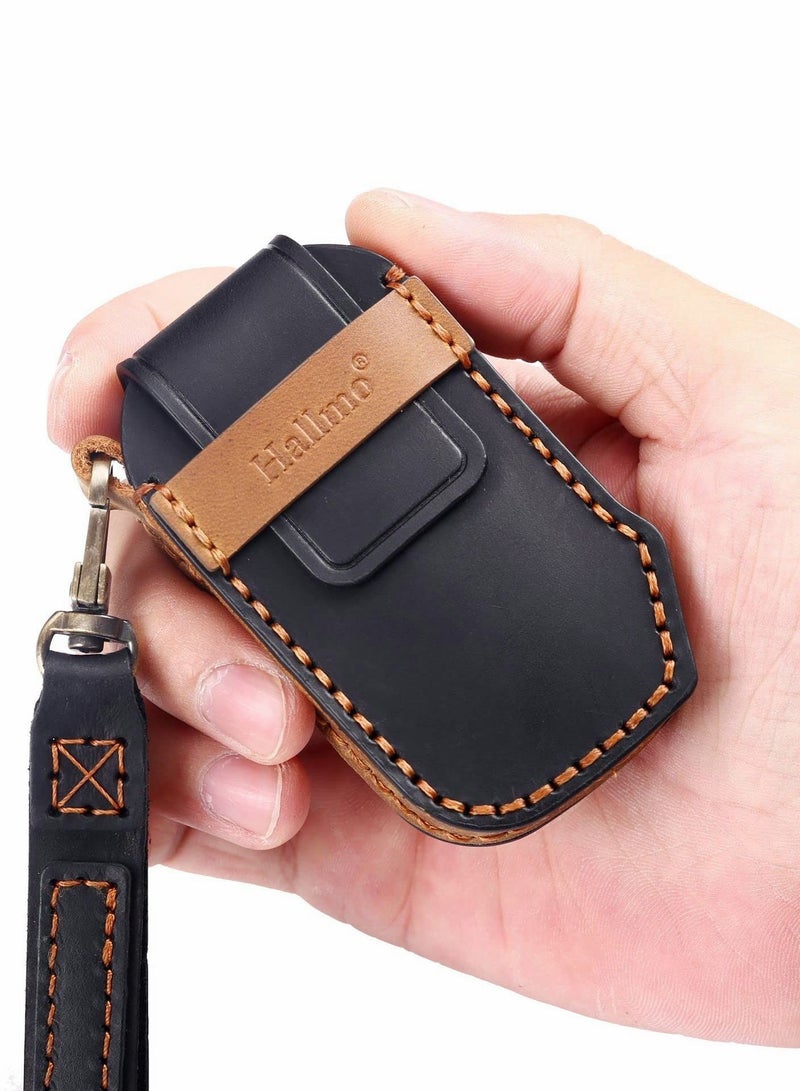 Y&D Key Protector Cover for KIA EX SX Fiesta, Full Protection Leather Case Fob (Black) - Image 5