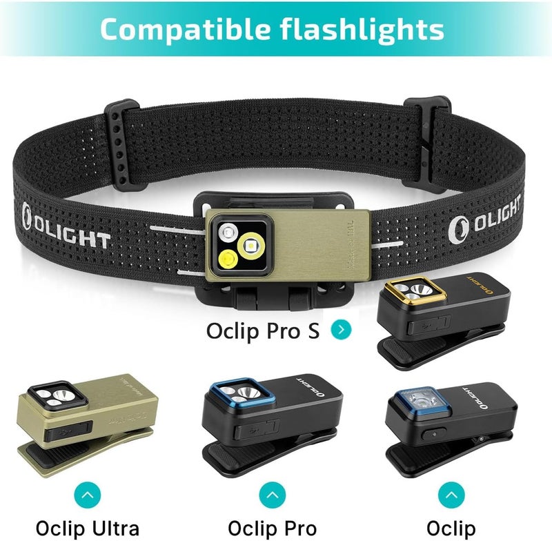 OLIGHT Oclip Series Headlamp Strap, Rotating Light Holder that Supports 160 Degree Rotation, Nylon Strap, Only Compatible with Oclip Pro S/Oclip Pro/Oclip Ultra - Image 2