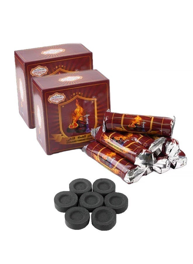 160-Piece Bakhoor Charcoal Tablets 33mm Quick Ignite Long Lasting Incense Charcoal | Charcoal for Bakhoor Incense Burners Oud Resin & Aromatherapy Use