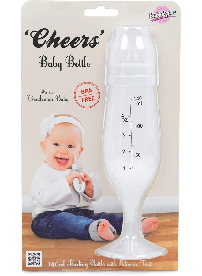 Bubblegum Stuff Cheers Champagne Flute Baby Bottle - Image 1