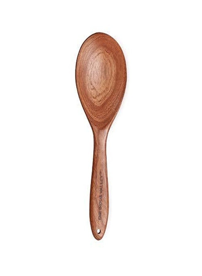 The Indus Valley Neem Wood Ladles - Wooden Flip/Spatula/Ladle For Cooking Dosa/Roti/Chapati | Kitchen Tools | No Harmful Polish | Handmade | Cookware - (Neem Wood, Set Of 3) - 25 Cm - Image 4