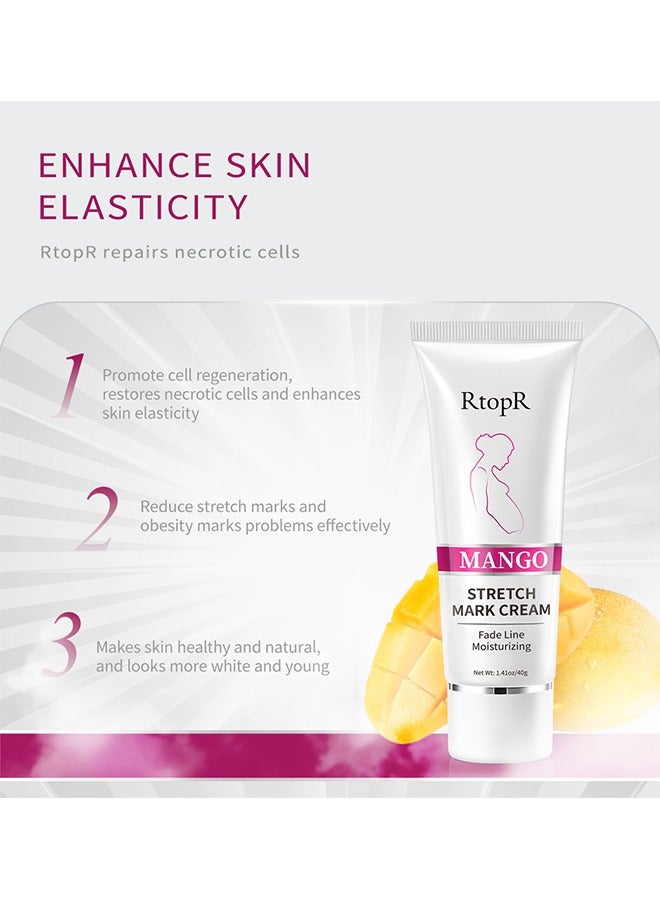 RtopR Mango Pregnancy Scars Cream For Maternity Repair Stretch Marks Enhance Skin Elasticity, Can Promote Cell Regeneration, Repair Necrotic Cells, Designed For Mother's Stretch Marks - Image 2