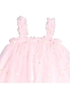 Hopscotch Hopscotch Girls Mini Casual Dresses in Peach Color for Ages 9-12 Months  - Image 3