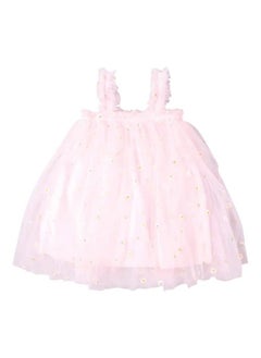Hopscotch Hopscotch Girls Mini Casual Dresses in Peach Color for Ages 9-12 Months  - Image 2
