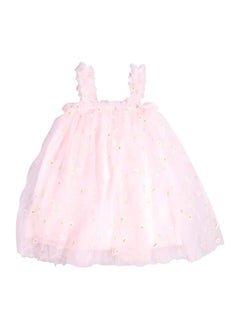 Hopscotch Hopscotch Girls Mini Casual Dresses in Peach Color for Ages 9-12 Months  - Image 1